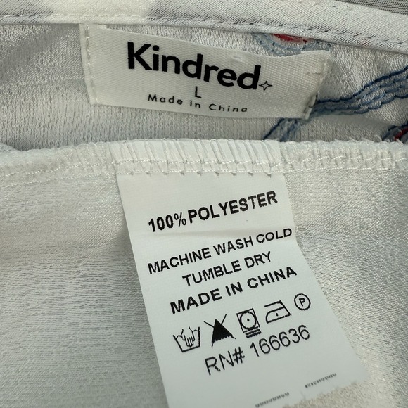 Anthropologie Kindred L White Peasant Blouse Boho Top Embroidered Floral NEW - Picture 3 of 5